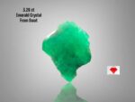 3.26ct Natural Emerald Crystal – Swat Pakistan | Raw Uncut Green Gemstone 12.00×10.47×4.70mm