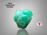 6.96ct Natural Emerald Crystal – Swat Pakistan | Raw Uncut Green Gemstone 10.10×10.78×8.96mm