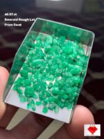 46.97 Carat Swat Valley Emerald Rough Lot – Natural Gemstone Collection