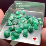 38.95ct Swat Emerald Rough Lot – Untreated Natural Gemstones | 9.37 x 6.20 x 5.27 mm