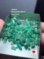 42.40ct Emerald Rough Lot from Swat: Pristine Natural Beauty in Every Piece