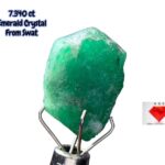 7.340ct Swat Emerald Crystal – Natural Green Beauty from Pakistan (13.86 x 10.34 x 6.63mm)