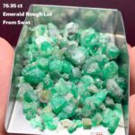76.95 ct Rough Emerald from Swat — Raw Gemstone Magic