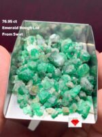 76.95 ct Rough Emerald from Swat — Raw Gemstone Magic