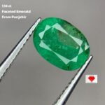 1.14ct Faceted Panjshir Emerald: Vivid Green Gemstone from Afghanistan