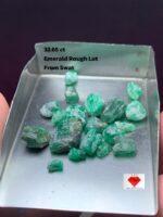 32.65 CT Swat Emerald Lot – Natural Rough Gemstones