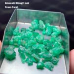 39.20 Carat Swat Emerald Rough Lot – Elongated Natural Emerald Material