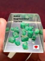 25.50ct Emerald Lot from Swat – Natural Green Gemstones