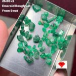 Bulk Beauty: 26.80 Carat Emerald Rough Lot from Swat Valley