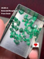 Bulk Beauty: 26.80 Carat Emerald Rough Lot from Swat Valley