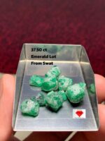 37.50ct Swat Emerald Rough Lot – Deep Green Crystal with Bold Proportions