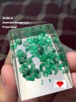 24.30ct Swat Emerald Rough: A Natural Treasure in Raw Form
