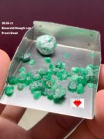 35.55ct Swat Emerald Rough Lot: Rich Green Crystals for Collectors & Lapidarists