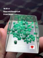 18.25 ct Swat Emerald Rough Lot – Natural Green Crystals from the “Emerald Valley” of Pakistan