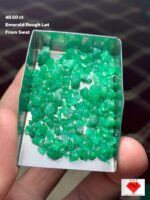 48.50 Carat Swat Valley Emerald Rough Lot – Natural Untreated Gemstone