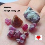 41.05 Carat Afghan Ruby Rough Lot – Natural Untreated Red Gemstones (18x12x8mm)
