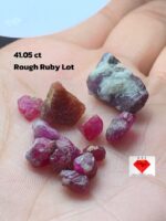 41.05 Carat Afghan Ruby Rough Lot – Natural Untreated Red Gemstones (18x12x8mm)