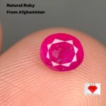 Faceted Afghan Ruby: 0.600ct Natural Gemstone (5.37 x 4.67 x 2.87 mm)