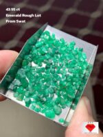 43.95 ct Natural Emerald Rough Lot – Swat Valley, Pakistan
