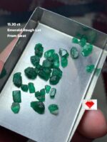 15.20ct Emerald Rough Lot – Untouched Beauty from Swat Valley