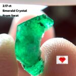Vibrant Green Gem: 2.17 Carat Emerald Crystal from Swat Valley, Pakistan