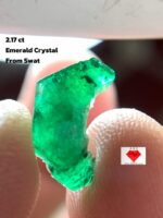 Vibrant Green Gem: 2.17 Carat Emerald Crystal from Swat Valley, Pakistan