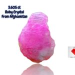 3.605ct Afghan Ruby Crystal – Natural Vivid Red Gemstone
