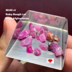 Pure Potential: 38.60ct Afghan Ruby Rough Lot with Bold Form & Balance