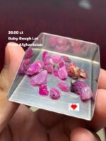 Pure Potential: 38.60ct Afghan Ruby Rough Lot with Bold Form & Balance