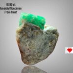 18.90ct Swat Emerald Specimen – Natural Green Crystal | 19.83 x 17.65 x 9.63 mm