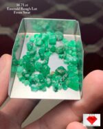 38.71 Carat Swat Emerald Rough Lot – Natural Gemstone Description