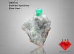 39.87 ct Swat Emerald Specimen – A Wide, Natural Crystal Display Piece