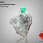 39.87 ct Swat Emerald Specimen – A Wide, Natural Crystal Display Piece