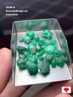 Swat Valley Emerald Rough Lot — 50.88 Carats