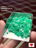 49.80 Carat Swat Valley Emerald Rough Lot – Authentic Natural Crystals
