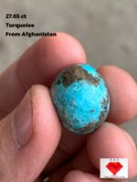 Exceptional 27.65 ct Afghan Turquoise Cabochon – 11.60 × 15.95 × 11.10 mm