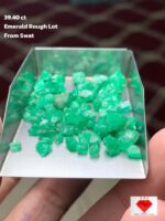 39.40 Carat Swat Valley Emerald Rough Lot – Natural Untreated Material