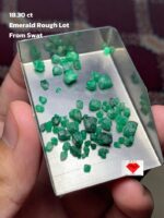 18.30 ct Swat Emerald Rough: Raw Splendor from Pakistan’s Majestic Mountains