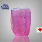 3.320ct Natural Ruby Crystal from Africa – Untreated Red Gem Rough (8.10 × 5.77 × 4.92 mm)