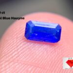 0.180ct Royal Blue Hauyne Gem: Rectangular Cut Stone