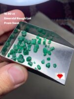 16.90ct  Swat Emerald Rough: Nature’s Raw Majesty
