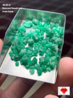 A Closer Look at a 49.20 Carat Emerald Rough Lot from Swat