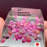 47ct Afghan Ruby Rough Lot – Natural Uncut Gemstones | 9.44 x 7.21 x 3.84 mm