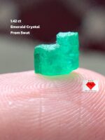 Delicate Beauty: 1.42 Carat Emerald Crystal from Swat Valley, Pakistan
