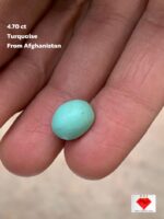 Afghan Turquoise Cabochon: A 4.70 ct Gem of Versatile Beauty