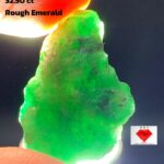 Magnificent 32.50ct Rough Emerald from Swat – Raw Green Beauty (27x18x10mm)