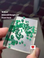 19.15 ct Swat Emerald Rough Lot – Authentic Green Crystals from Pakistan