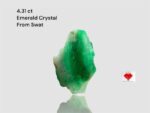 Linear Beauty: 4.31 ct Swat Emerald Crystal with Striking Natural Form
