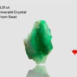 Linear Beauty: 4.31 ct Swat Emerald Crystal with Striking Natural Form