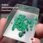16.90 ct Swat Emerald Rough Lot – A Collection of Untouched Green Treasures